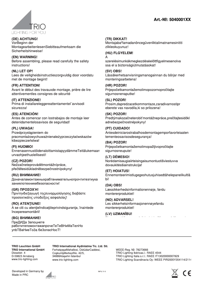 Imagen de la primera página del manual del dispositivo Daytona 504000102