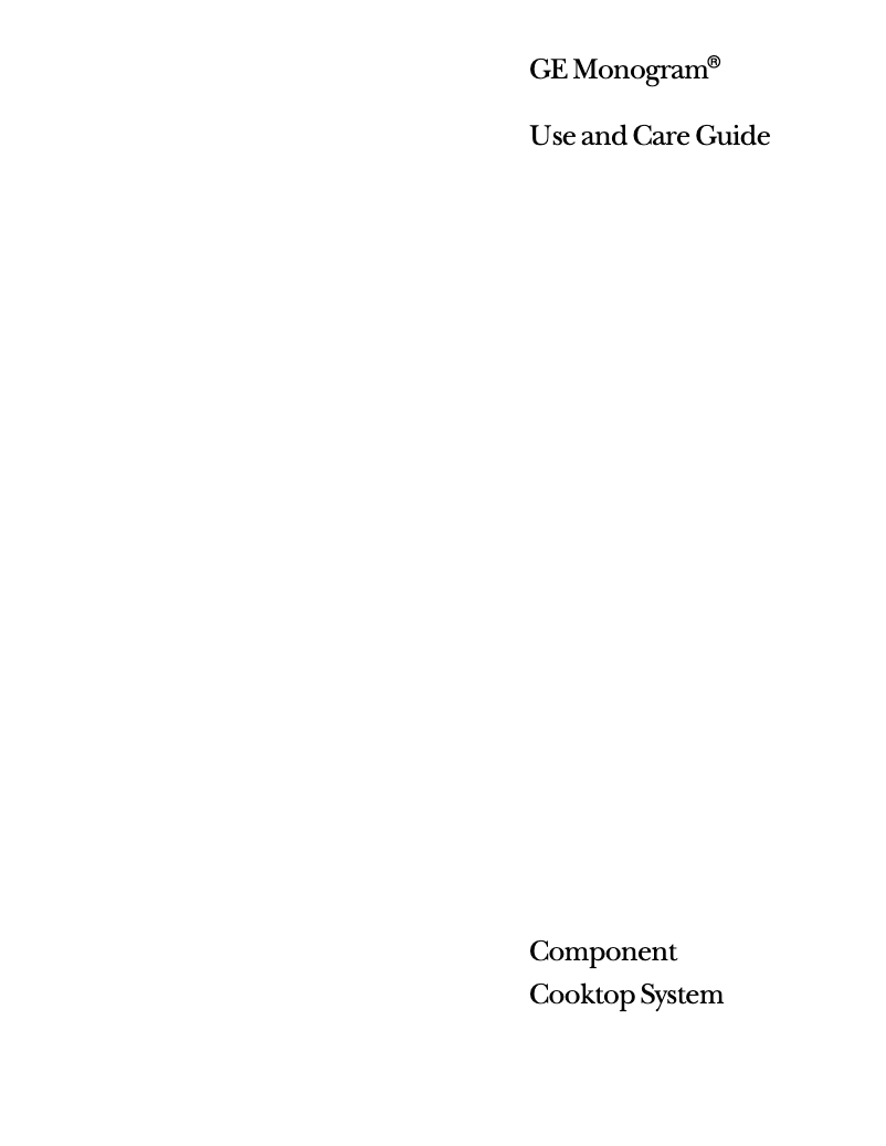 Página 1 del manual Manual de uso y mantenimiento GE ZEW166YSS