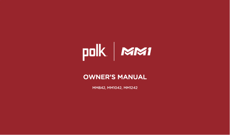 Página 1 del manual Manual de usuario Polk MM 1242 DVC