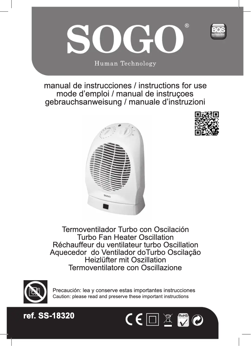 Imagen de la primera página del manual del dispositivo CAL-SS-18320
