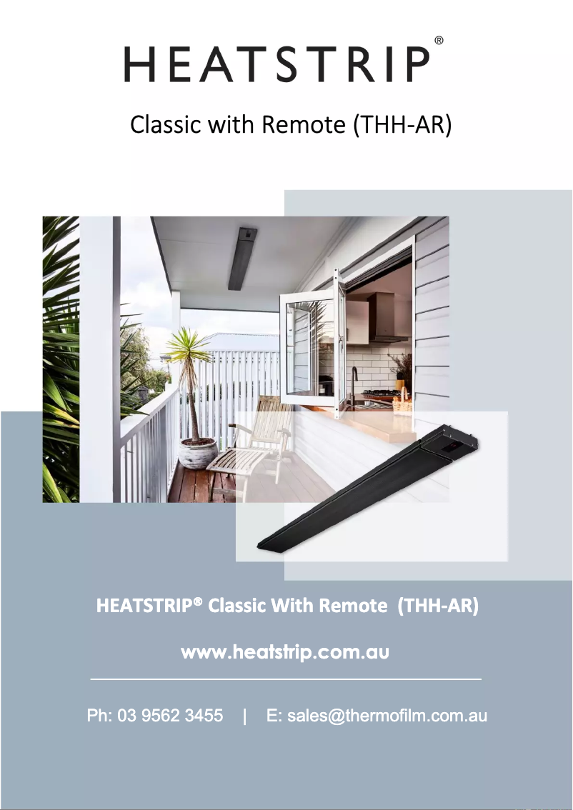 Imagen de la primera página del manual del dispositivo THH 2400AR