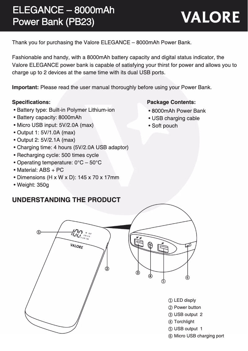 Imagen de la primera página del manual del dispositivo PB23