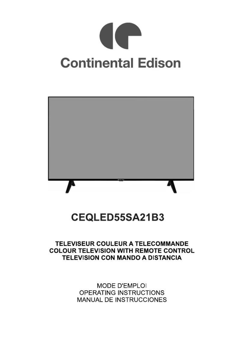 Imagen de la primera página del manual del dispositivo CEQLED55SA21B3