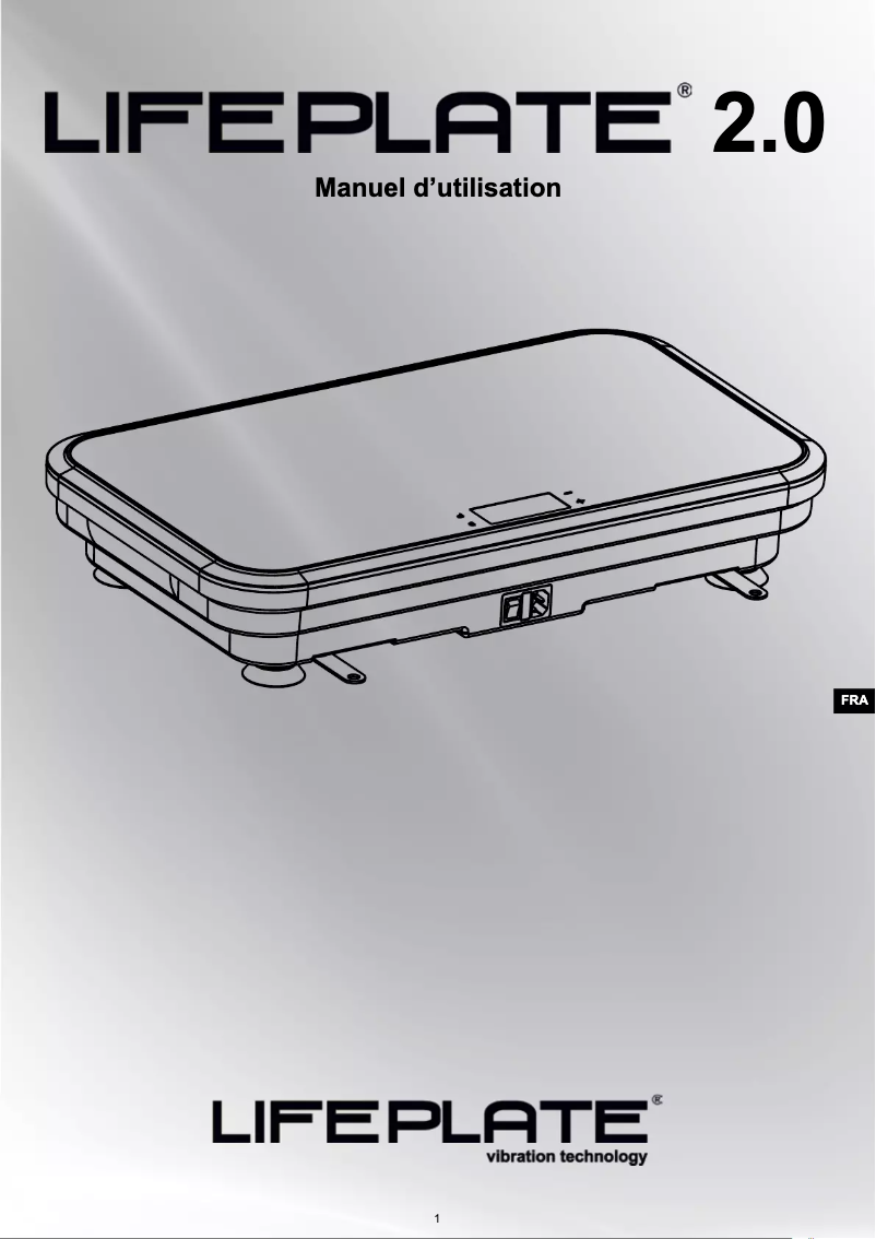 Imagen de la primera página del manual del dispositivo LifePlate 2.0