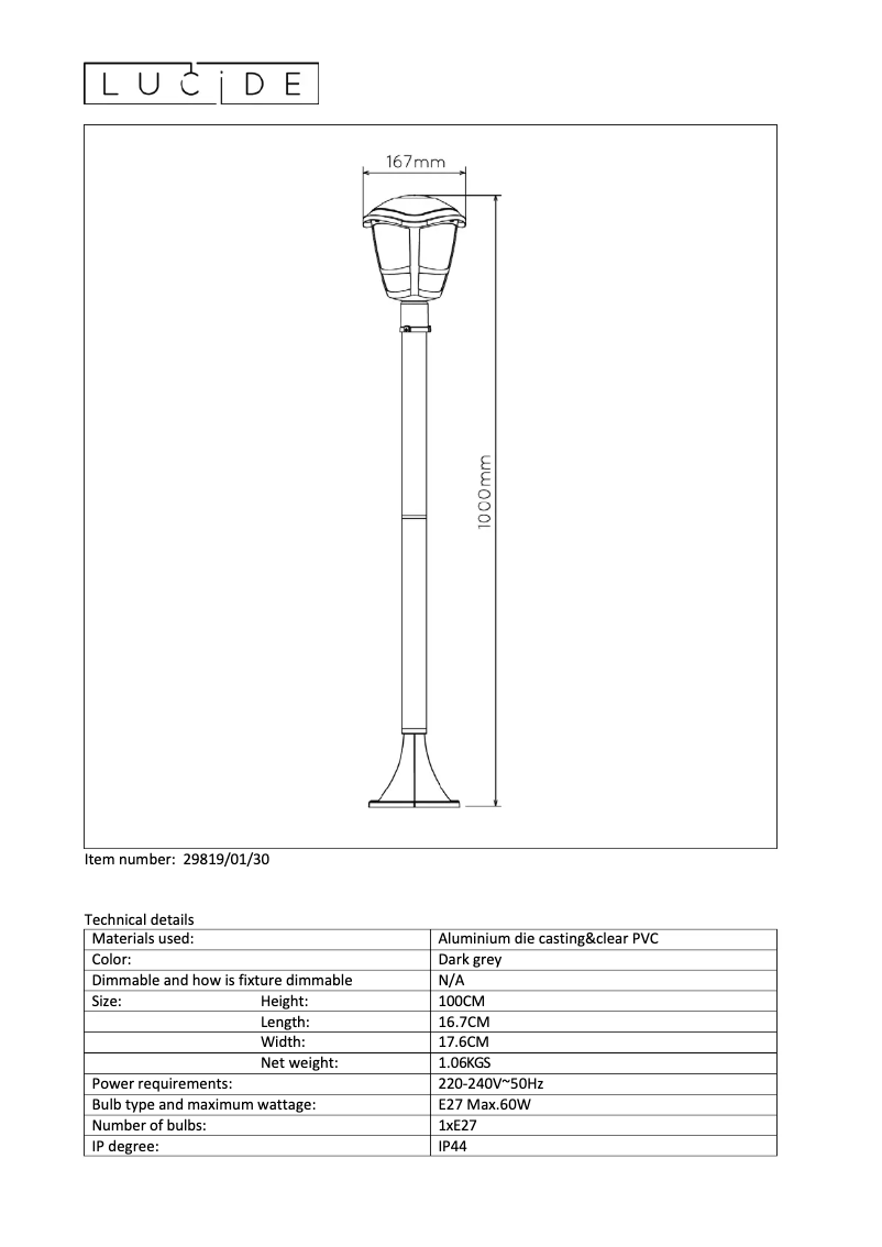 Imagen de la primera página del manual del dispositivo Istro 29819/01/30