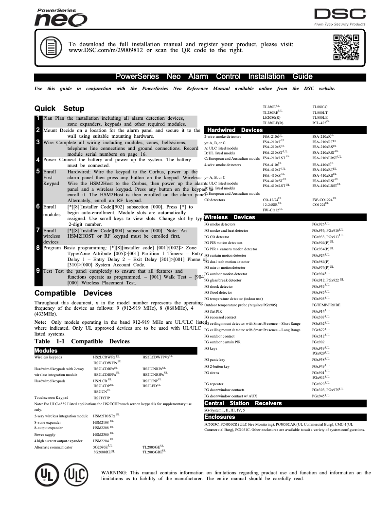 Imagen de la primera página del manual del dispositivo HS2128