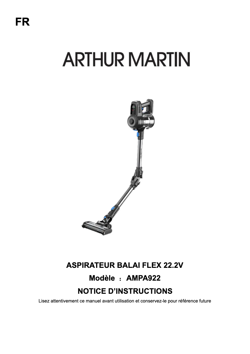 Imagen de la primera página del manual del dispositivo AMPA922