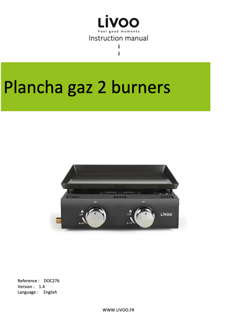 Imagen de la primera página del manual del dispositivo DOC276