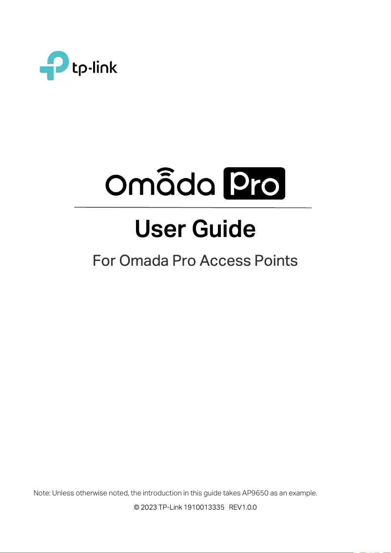 Página nº 1 - Manual de usuario TP-Link Omada Pro AP9665