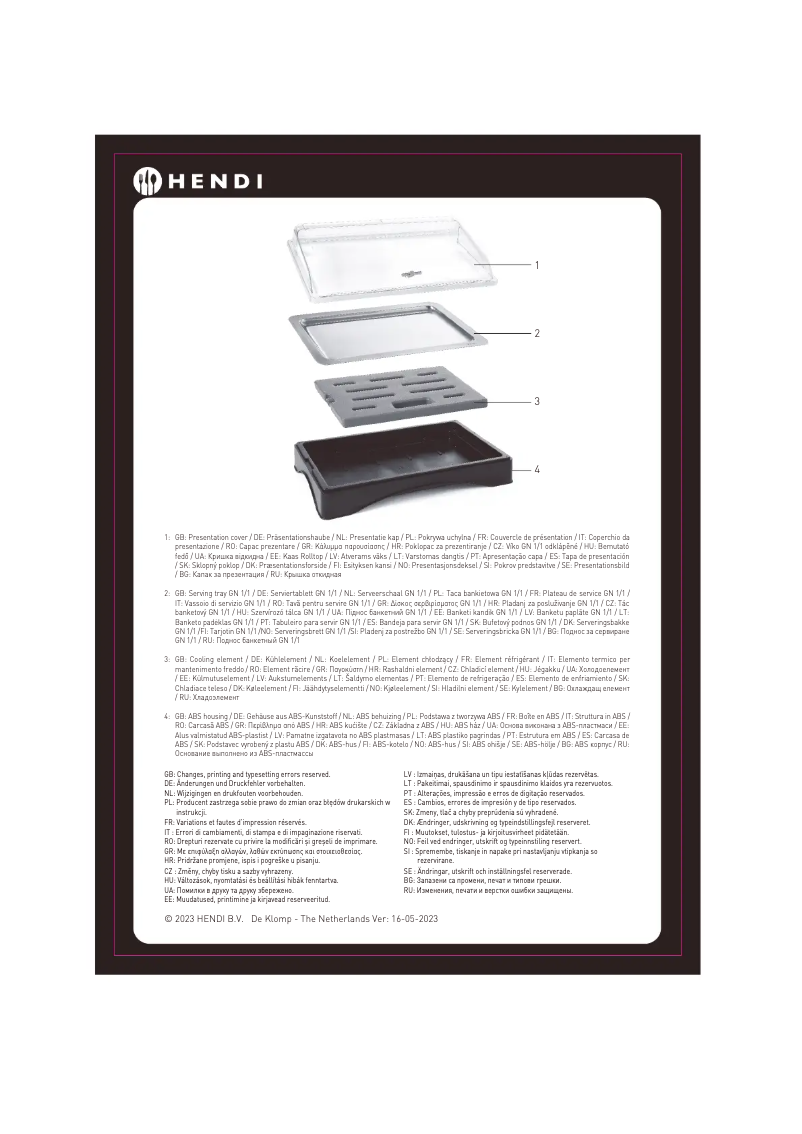 Página 1 del manual Manual de usuario Hendi 424186