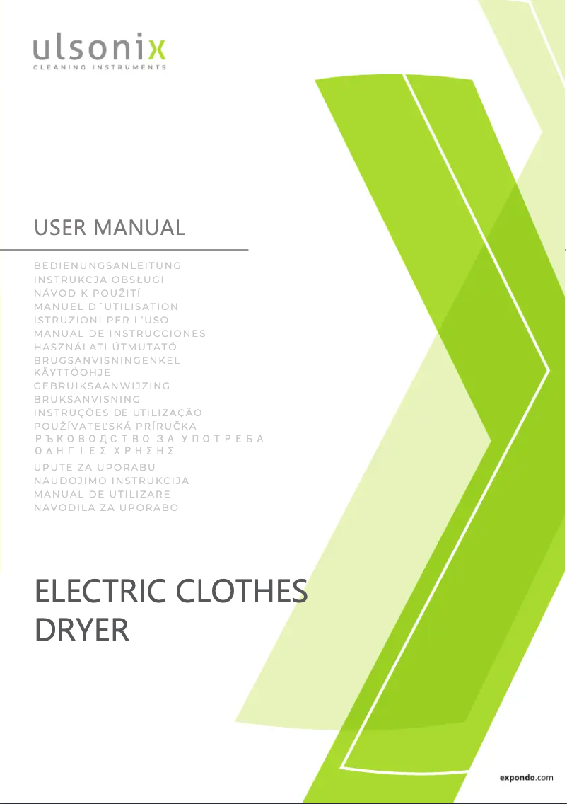 Imagen de la primera página del manual del dispositivo ULX-DRY TT