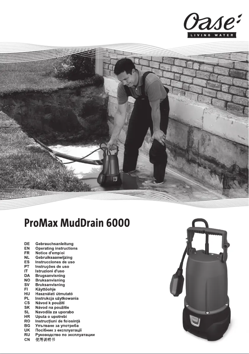 Página 1 del manual Manual de usuario Oase ProMax MudDrain 6000