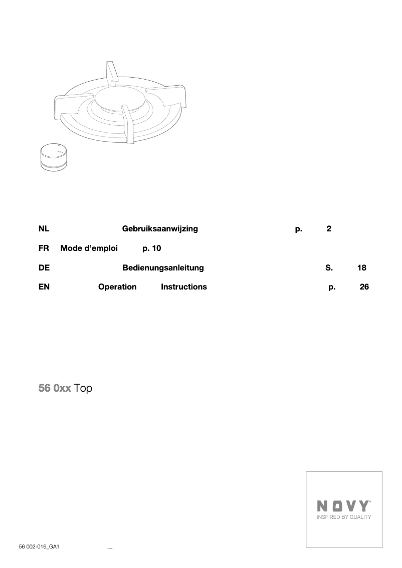 Imagen de la primera página del manual del dispositivo 56010