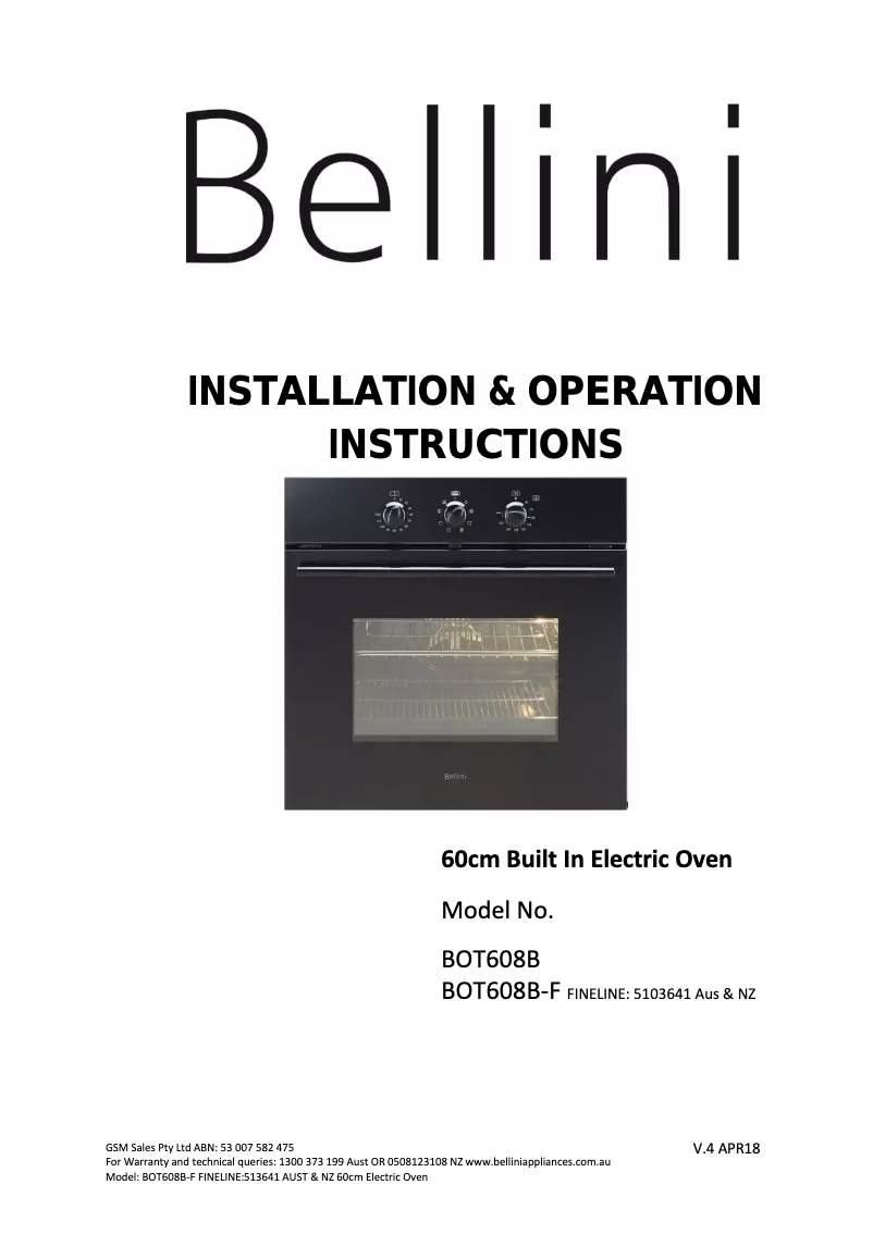 Imagen de la primera página del manual del dispositivo BOT608B