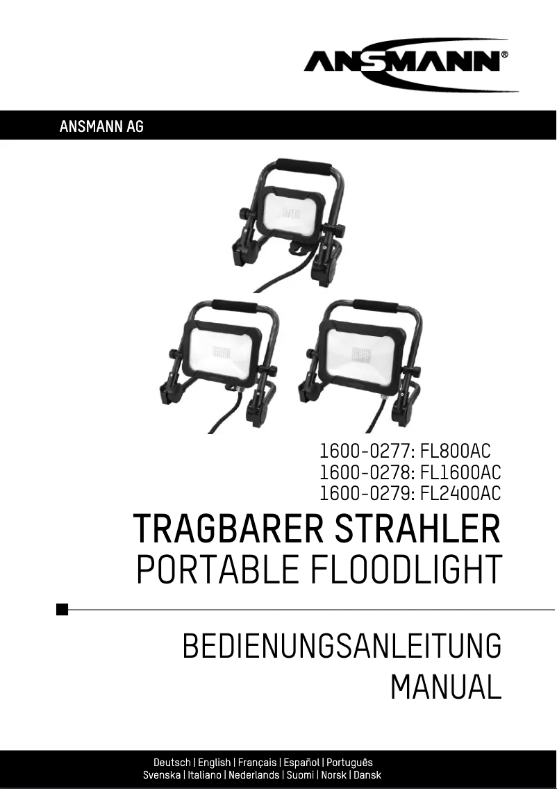 Imagen de la primera página del manual del dispositivo FL1600AC