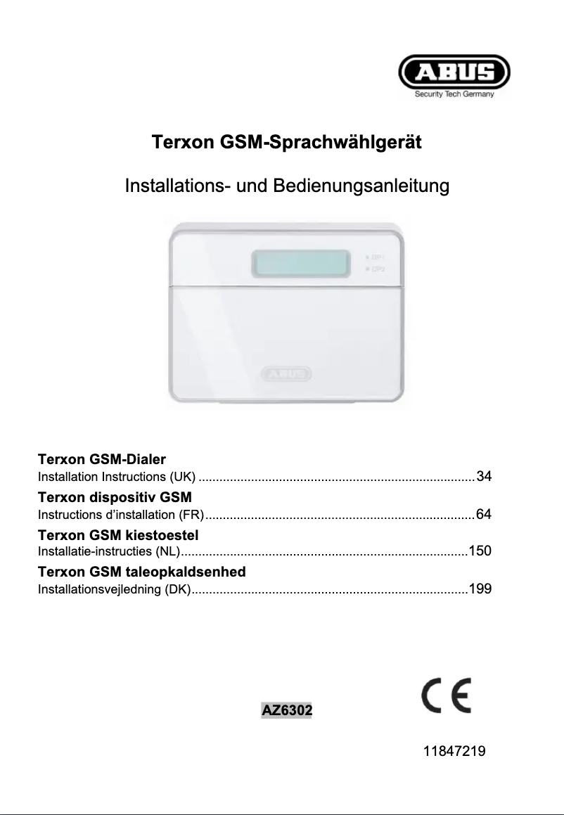 Imagen de la primera página del manual del dispositivo Terxon AZ6302