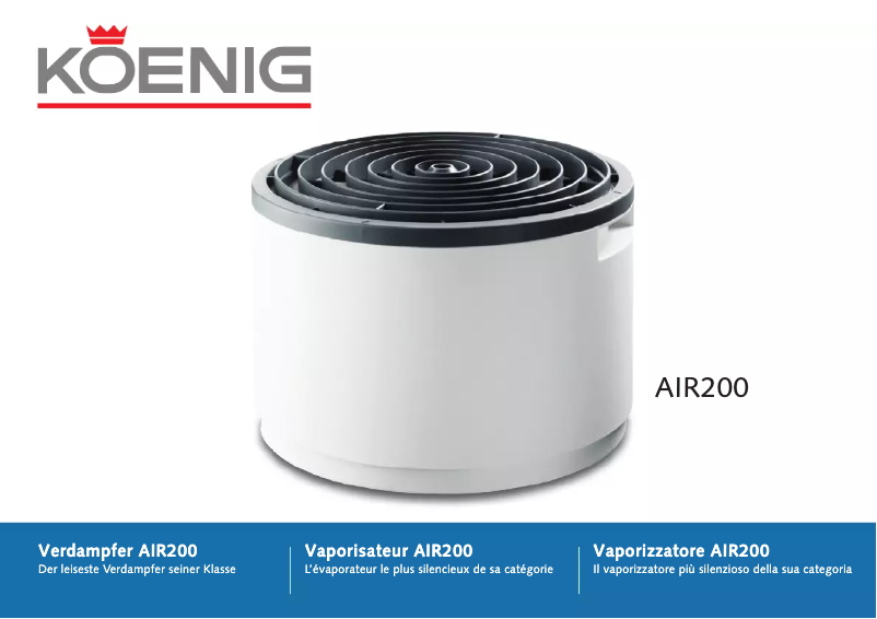 Imagen de la primera página del manual del dispositivo AIR 200