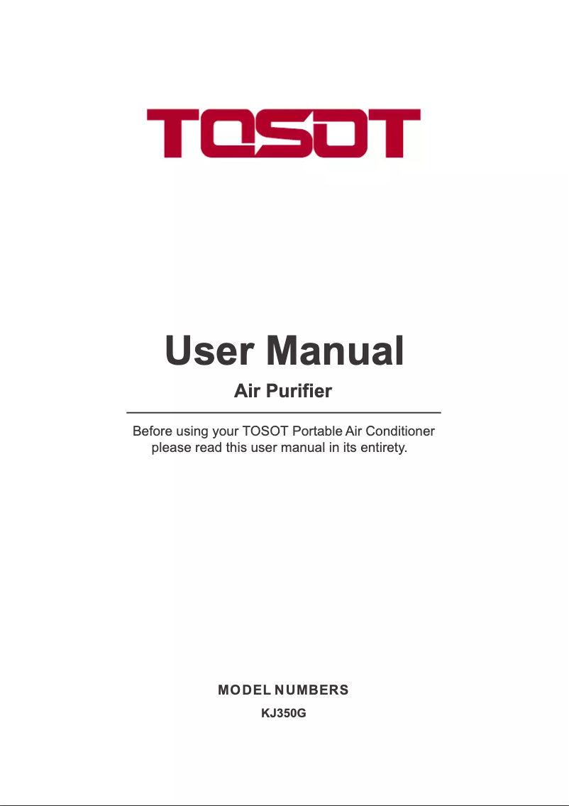 Imagen de la primera página del manual del dispositivo KJ350G