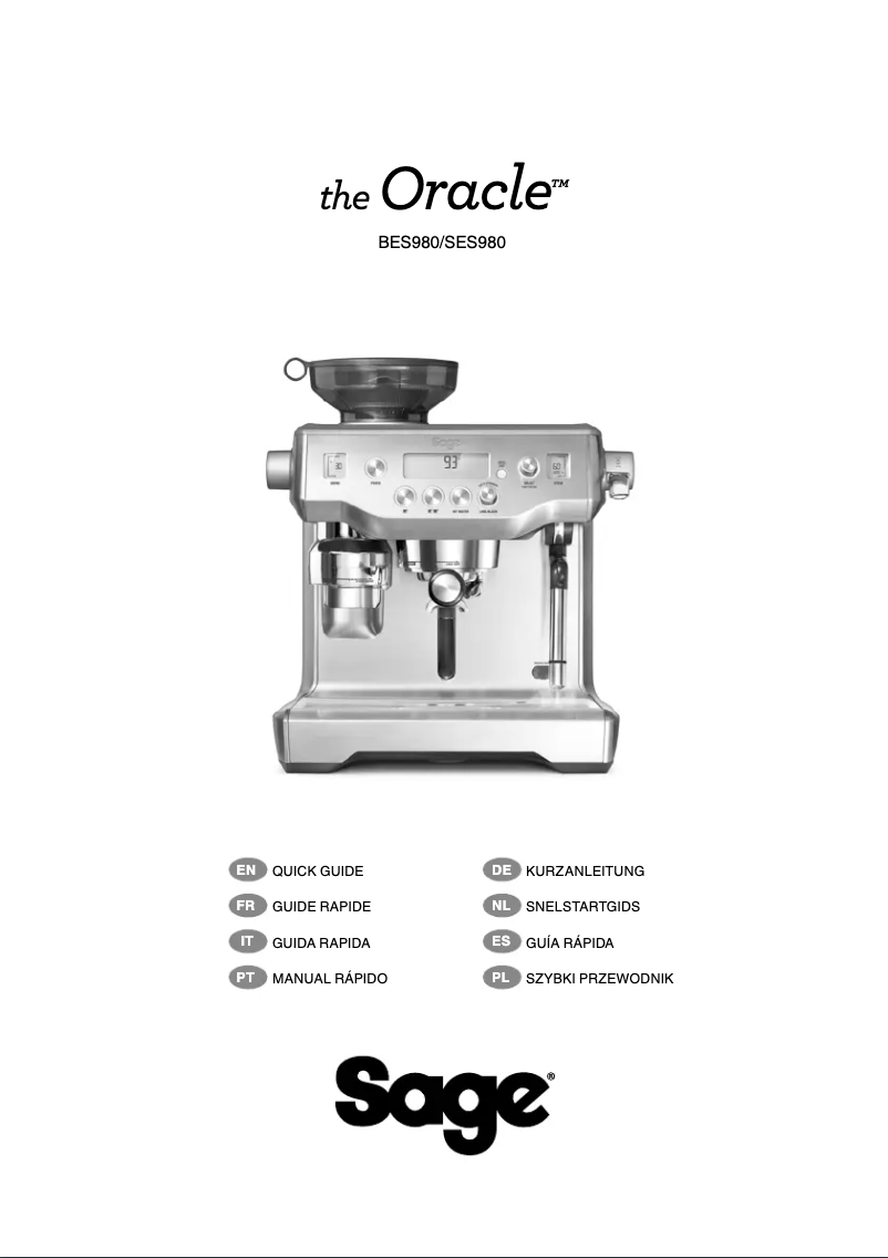 Imagen de la primera página del manual del dispositivo the Oracle SES980
