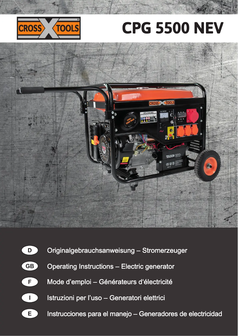 Página 1 del manual Manual de usuario CrossTools CPG 5500 NEV