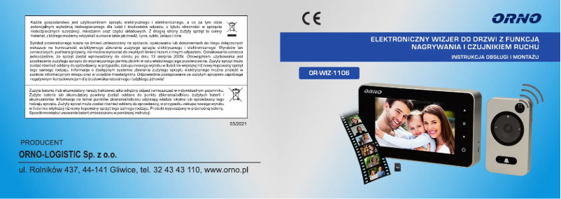 Imagen de la primera página del manual del dispositivo OR-WIZ-1106
