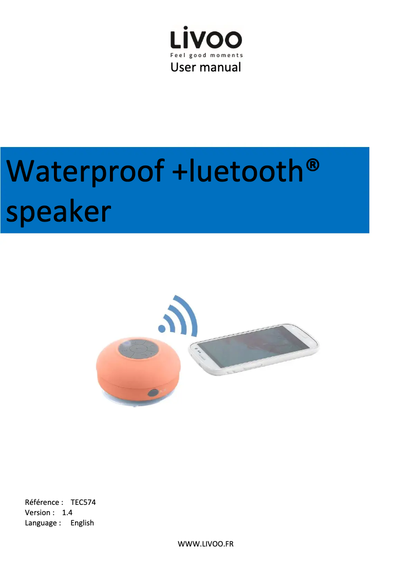 Imagen de la primera página del manual del dispositivo TEC574