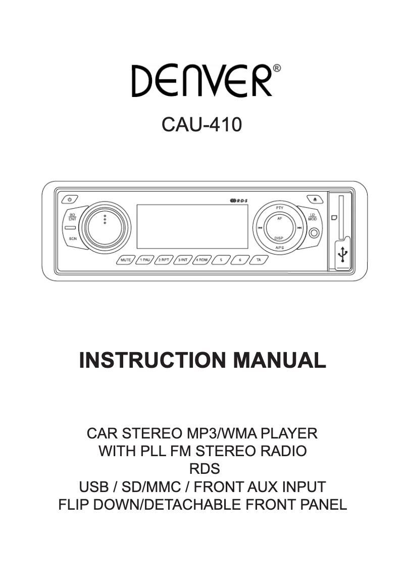 Página nº 1 - Manual de usuario Denver CAU-410
