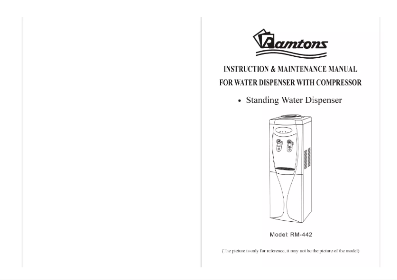 Imagen de la primera página del manual del dispositivo RM/442