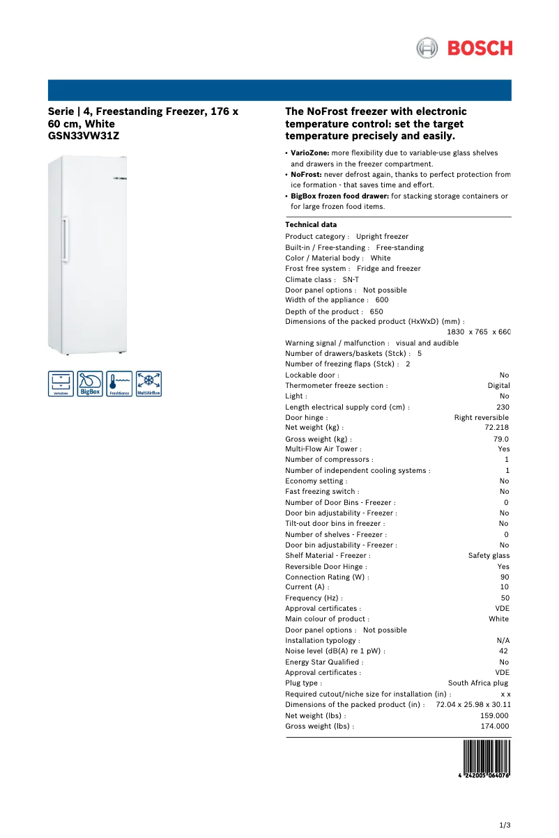 Imagen de la primera página del manual del dispositivo GSN33VW31Z