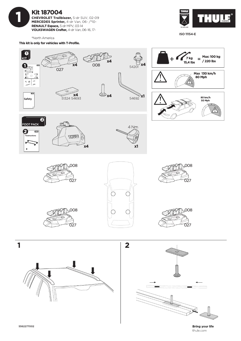 Imagen de la primera página del manual del dispositivo Kit 187004