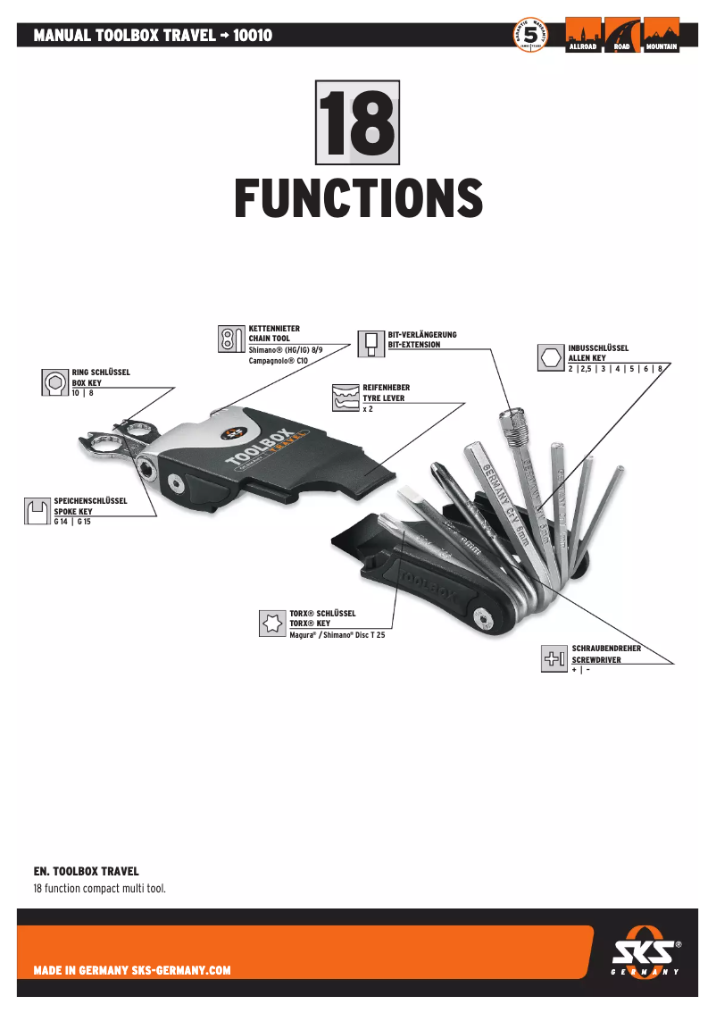 Página 1 del manual Manual de usuario SKS TOOLBOX TRAVEL