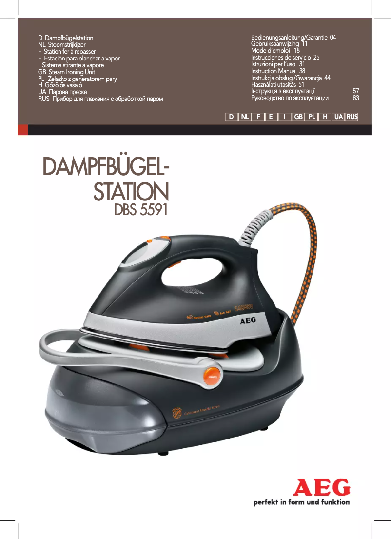 Imagen de la primera página del manual del dispositivo DBS 5591