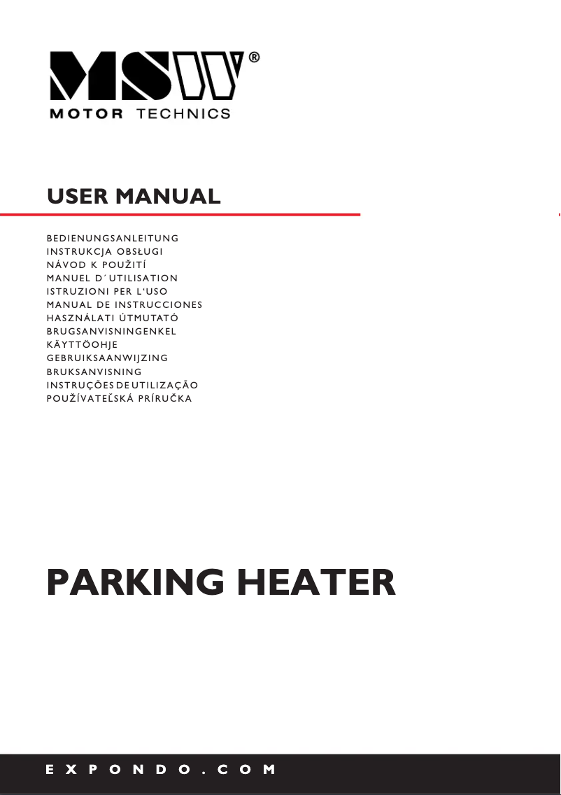 Imagen de la primera página del manual del dispositivo MSW-DPH-05
