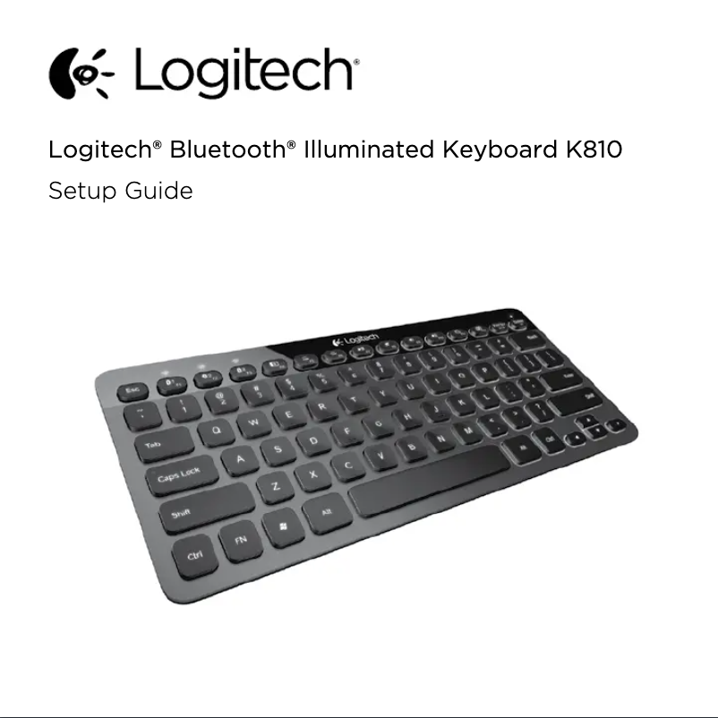 Página nº 1 - Manual de usuario Logitech Illuminated Keyboard K810