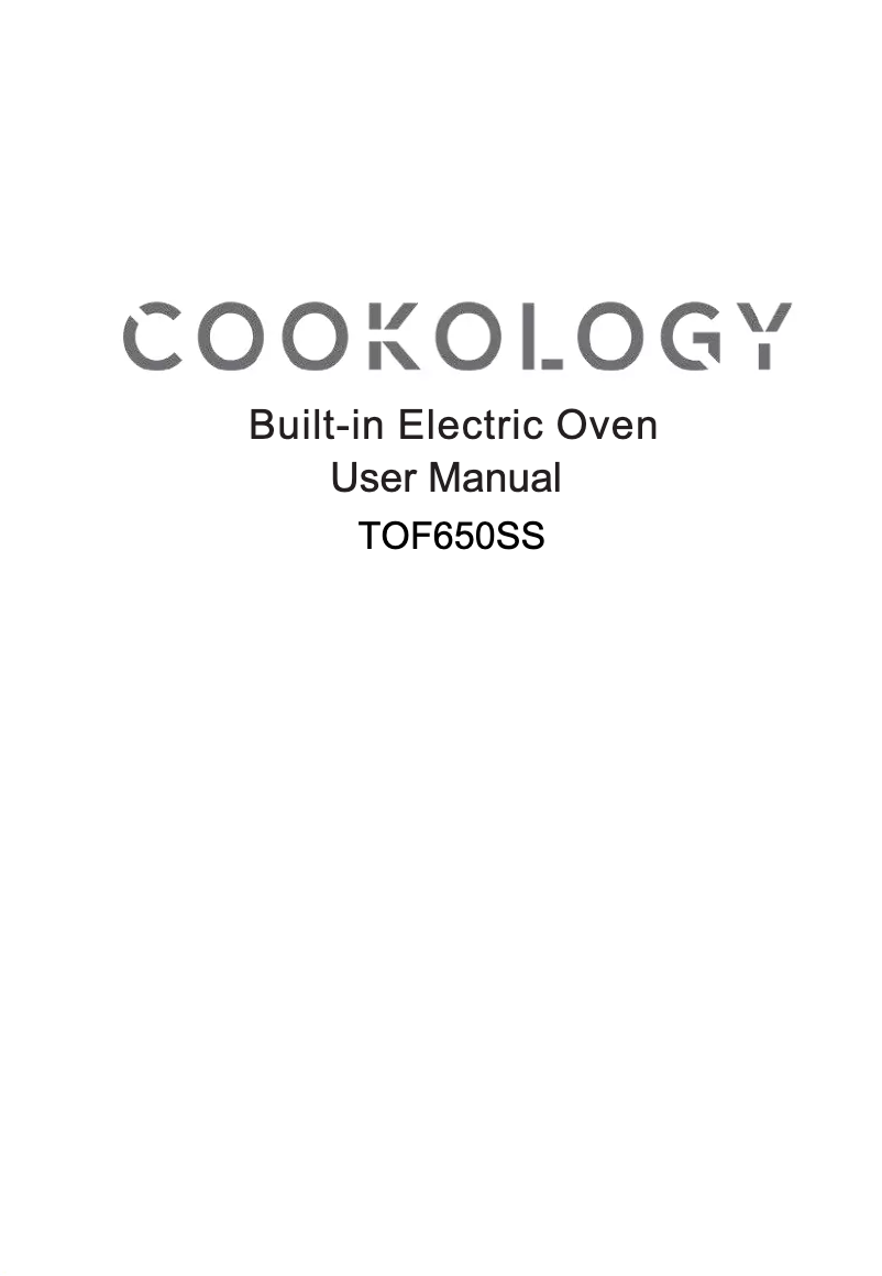 Página 1 del manual Manual de usuario Cookology TOF650SS