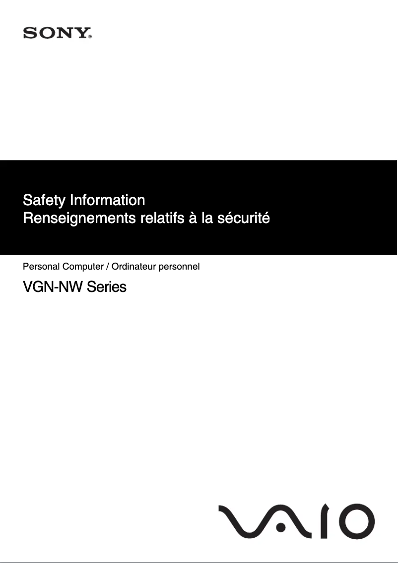 Imagen de la primera página del manual del dispositivo Vaio VGN-NW305F