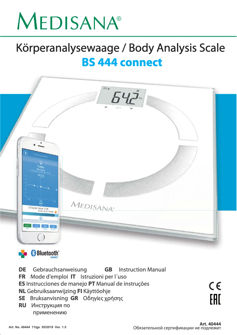 Imagen de la primera página del manual del dispositivo BS 444 Connect