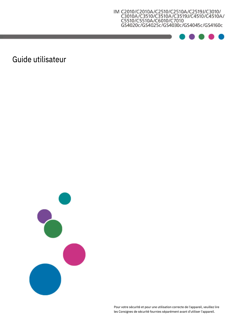 Imagen de la primera página del manual del dispositivo IM C6010