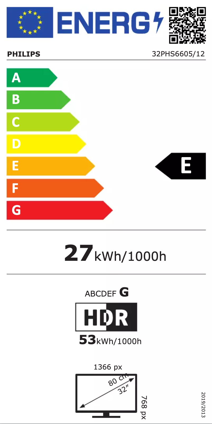 Imagen de la primera página del manual del dispositivo 32PHS6605