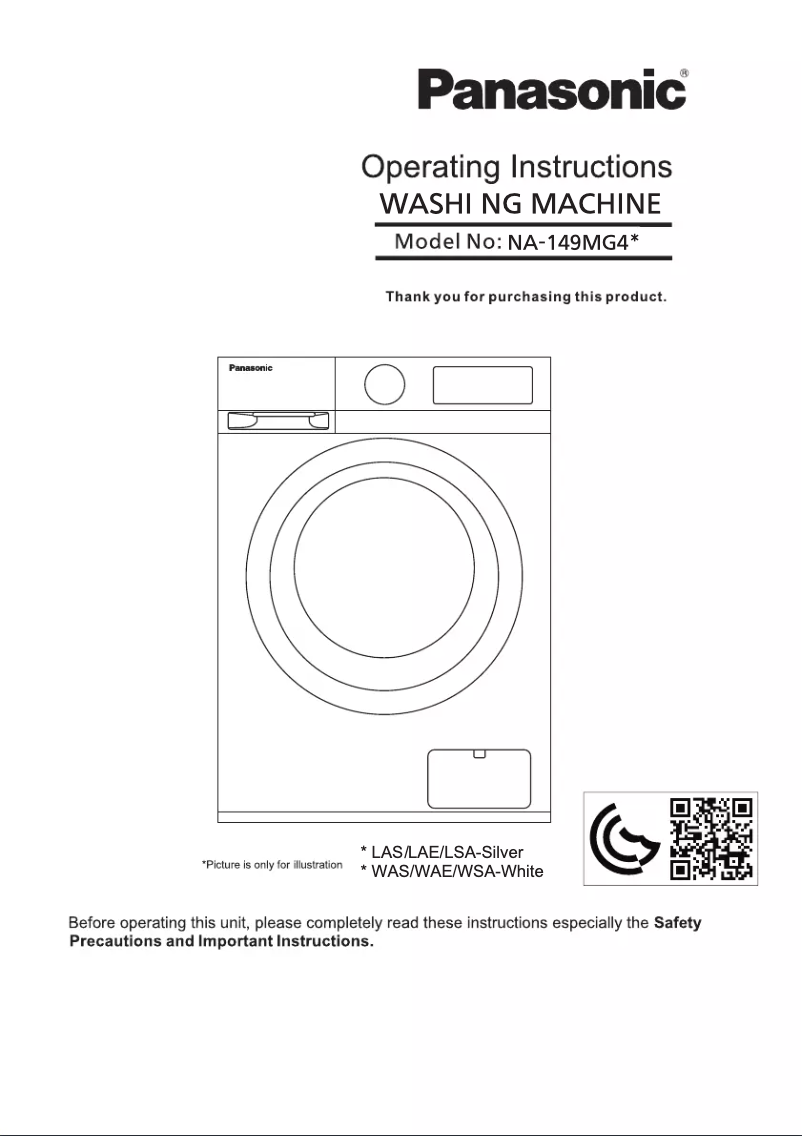 Página 1 del manual Manual de usuario Panasonic NA-149MG4
