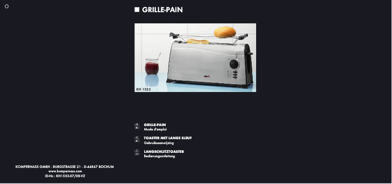 Imagen de la primera página del manual del dispositivo KH 1553