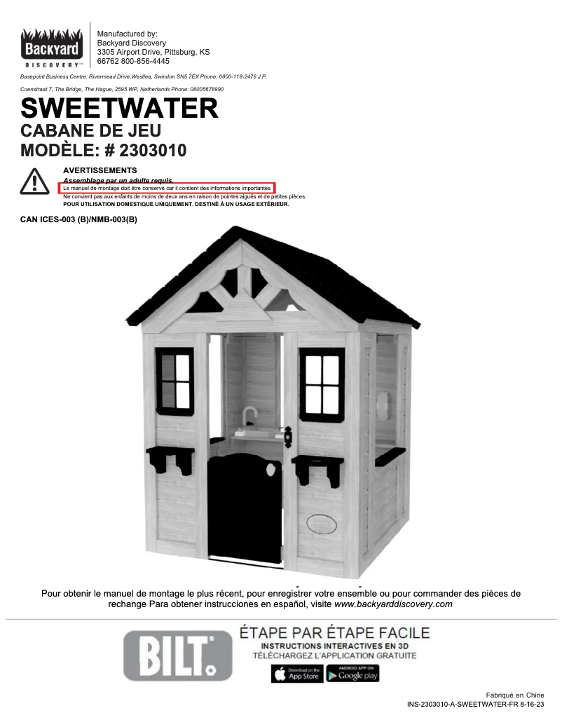 Imagen de la primera página del manual del dispositivo Sweetwater White