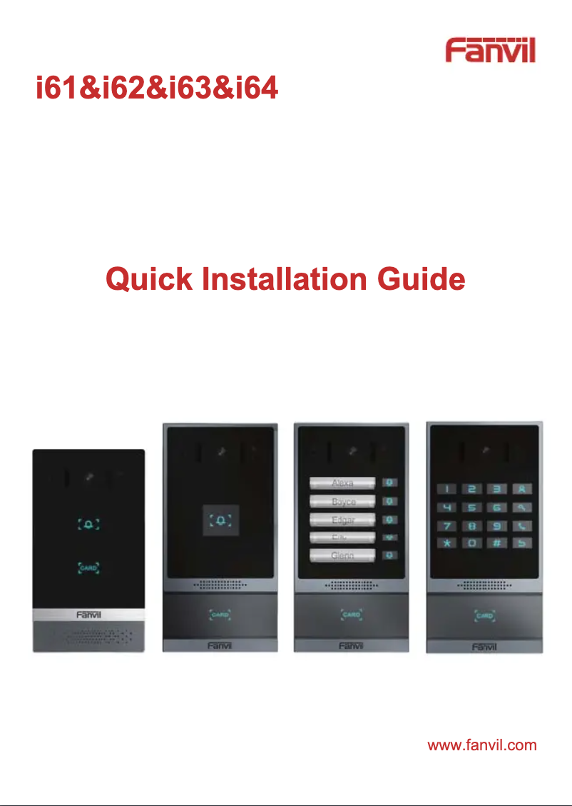 Página 1 del manual Manual de usuario Fanvil i63