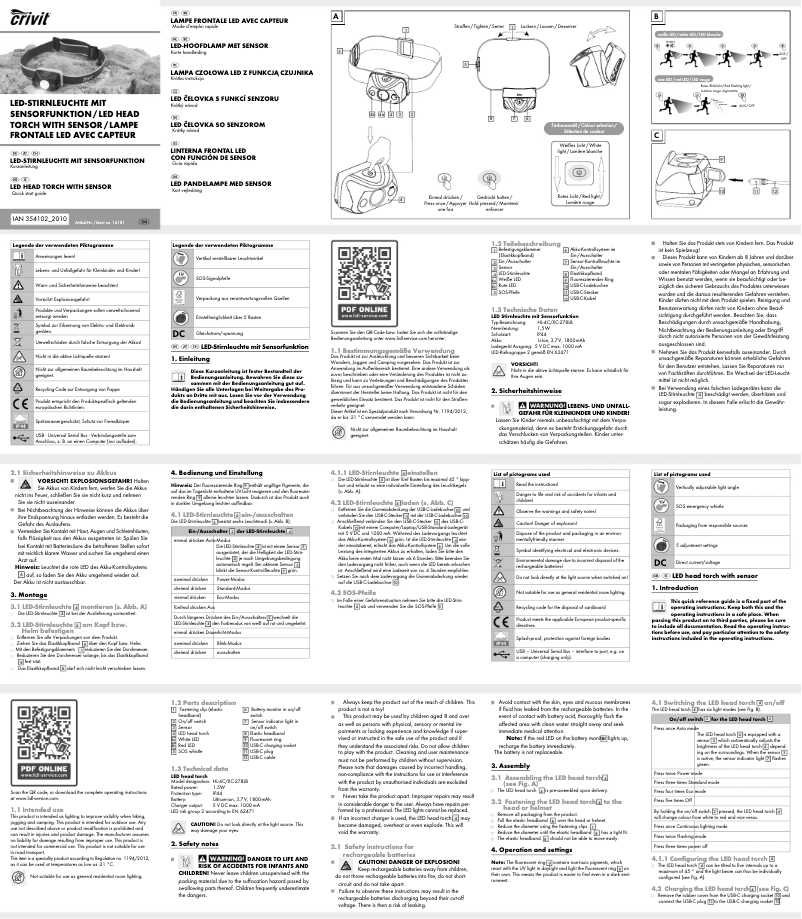 Imagen de la primera página del manual del dispositivo IAN 354102