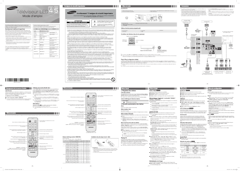 Imagen de la primera página del manual del dispositivo UA24H4003AR