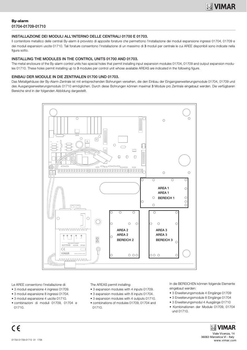 Página nº 1 - Guía de instalación Vimar 01709