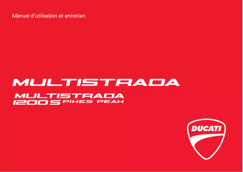 Imagen de la primera página del manual del dispositivo Multistrada 1200 Pikes Peak (2013)