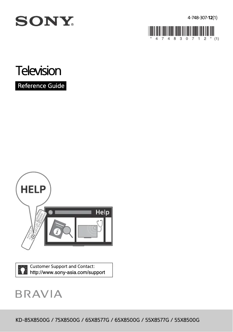 Página 1 del manual Manual de usuario Sony Bravia KD-65X8577G