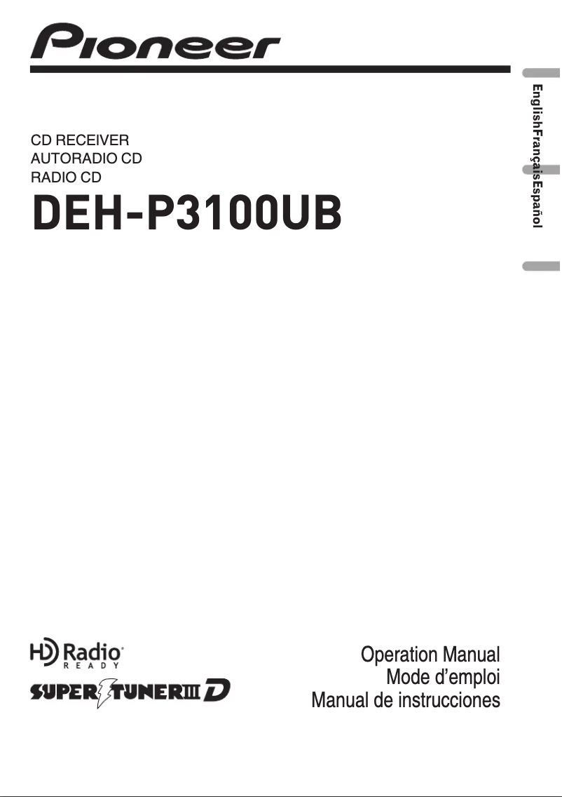 Página 1 del manual Manual de usuario Pioneer DEH-3100