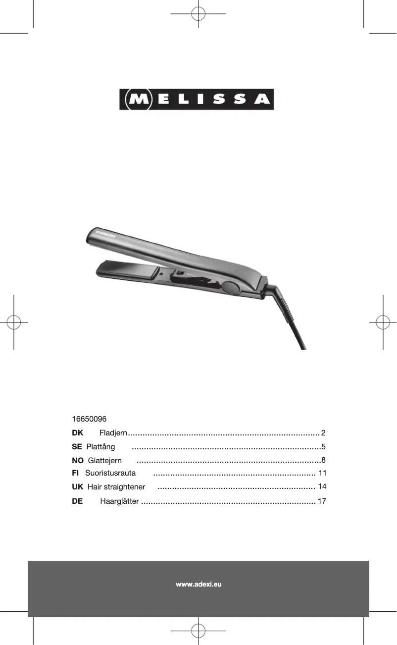 Página 1 del manual Manual de usuario Melissa 16650096